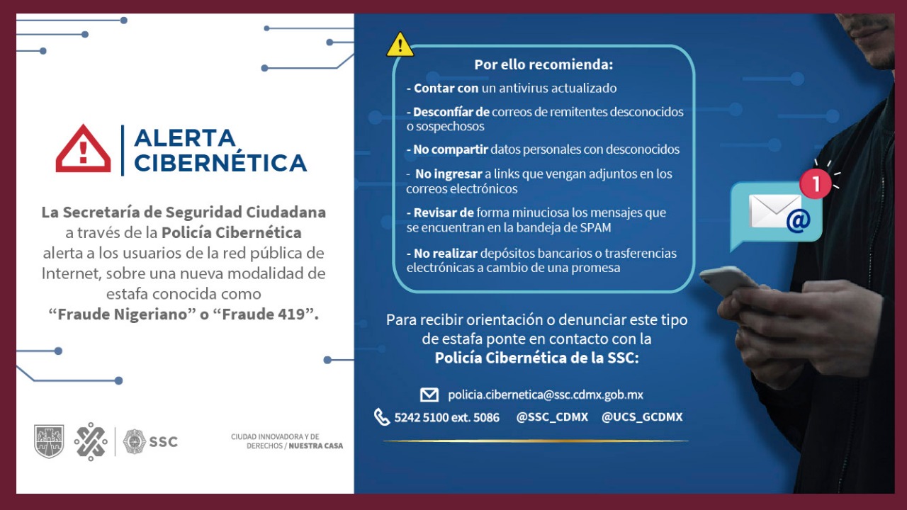 LA SSC LANZA UNA ALERTA A LA CIUDADANÍA DE UNA NUEVA ESTAFA CONOCIDA ...